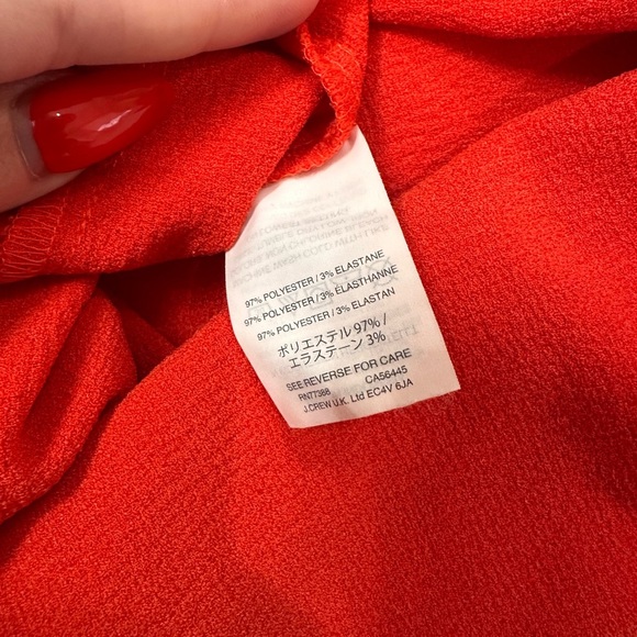 Madewell Red Short Sleeve Textured Peplum Blouse | XS - Picture 5 of 5